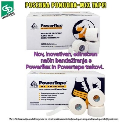 KOMPLET ZA BANDAŽIRANJE "MIX TAPE" ( POWER FLEX IN POWER TAPE) KOMPLET ZA BANDAŽIRANJE "MIX TAPE" ( POWER FLEX IN POWER TAPE)