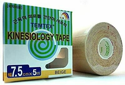 TEM TEX KINEZIOLOŠKI TRAK - širine 7,5 cm. x 5 m. - 4 kos. v pakiranju