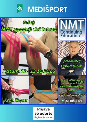 Tečaj: NEVRO MIŠIČNI TAPING-NMT spodnji del telesa (12.-13.10.2026, Koper)