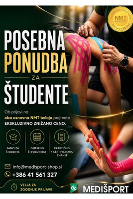 OSNOVNA TEČAJA NMT (zgornji in spodnji del telesa) - posebna ponudba za študente