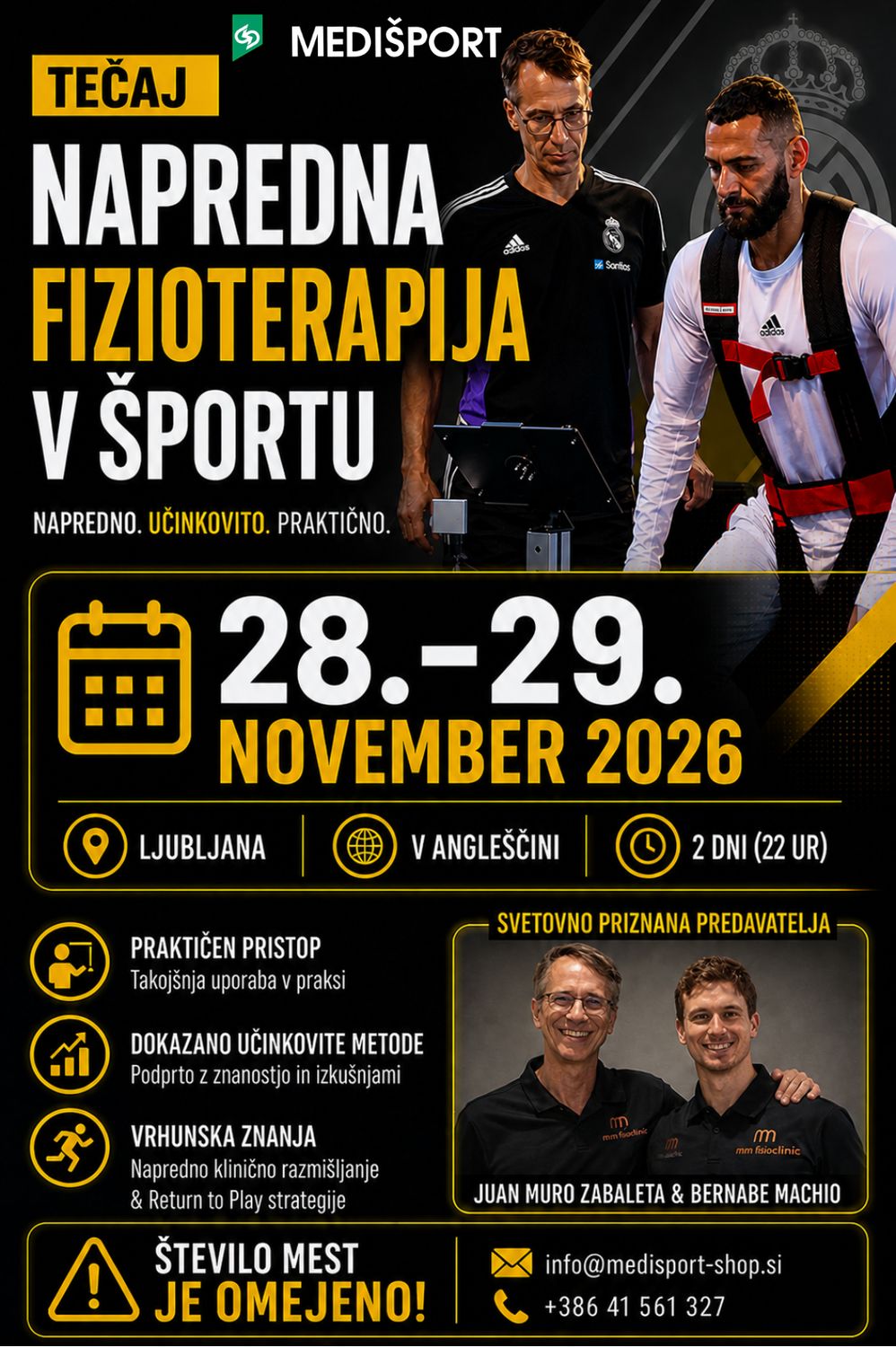 VPISNINA: tečaj NAPREDNA FIZIOTERAPIJA V ŠPORTU