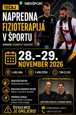 Tečaj NAPREDNA FIZIOTERAPIJA V ŠPORTU - VPISNINA