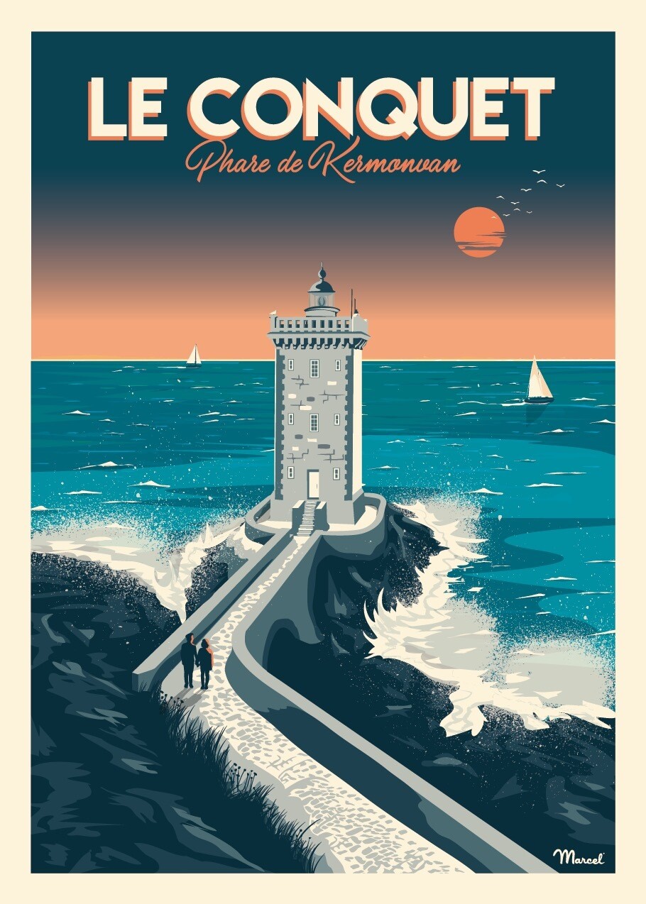 AFFICHE &quot;LE CONQUET&quot; 50X70