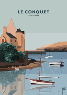 AFFICHE &quot;MAISON DES SEIGNEURS&quot; LE CONQUET 50X70