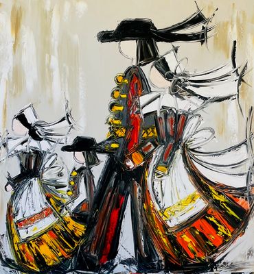 &quot;DANSES BRETONNES&quot; 90x90 / 52-77