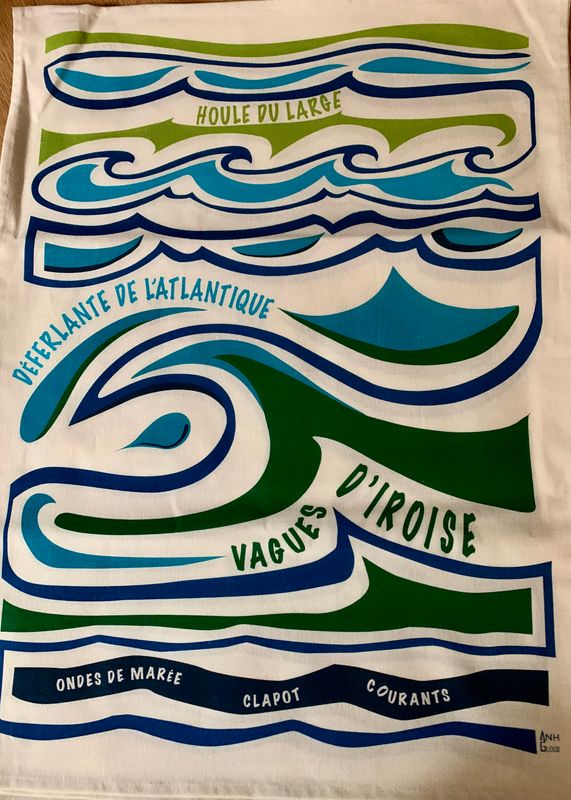 TORCHON "VAGUES D'IROISE" TORCHON "VAGUES D'IROISE"