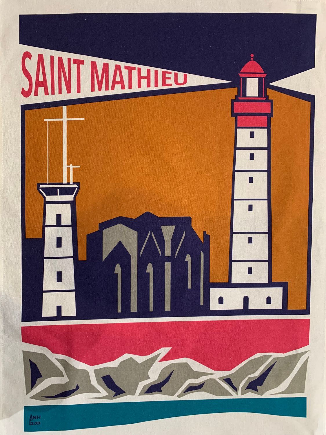 TORCHON &quot;PHARE DE LA POINTE ST MATHIEU&quot;