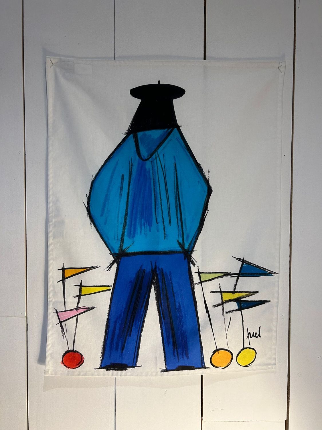 TORCHON &quot;PECHEUR A PIED BLEU&quot; - FRED
