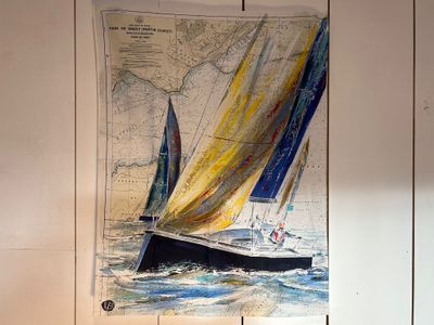 TORCHON &quot;LES REGATES&quot; - BRIGITTE UGUEN