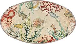 PLATEAU OVAL 52X30 - FONDS MARINS