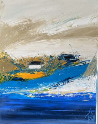 &quot;PAYSAGE BORD DE MER&quot; 92X73 / 53-31