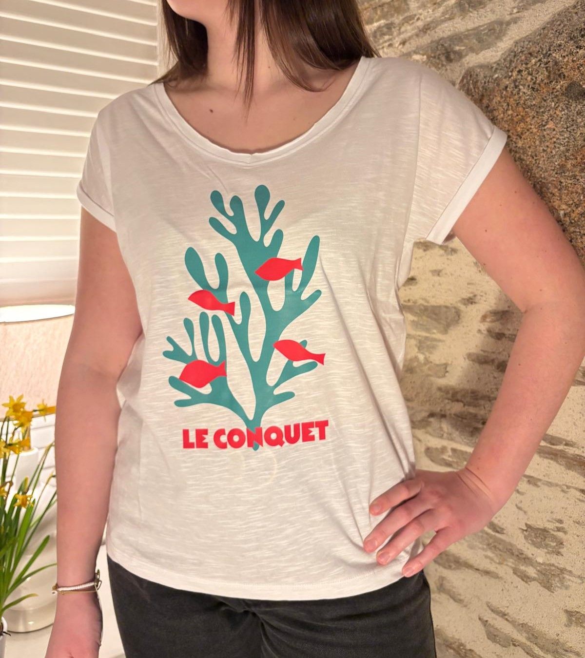 T-SHIRT TAL &quot;ALGUE LE CONQUET&quot;
