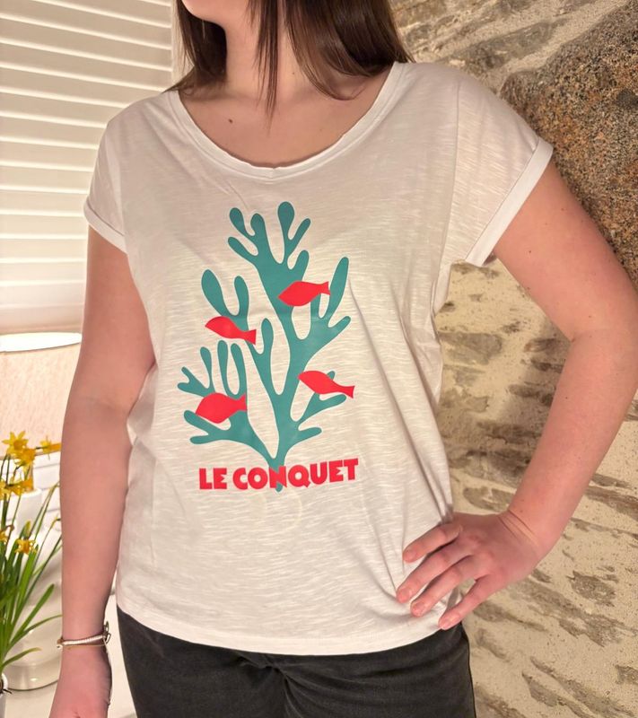 T-SHIRT TAL &quot;ALGUE LE CONQUET&quot;