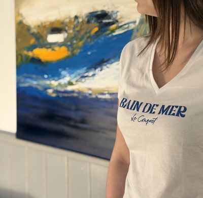 T-SHIRT TINA &quot;BAIN DE MER LE CONQUET&quot;