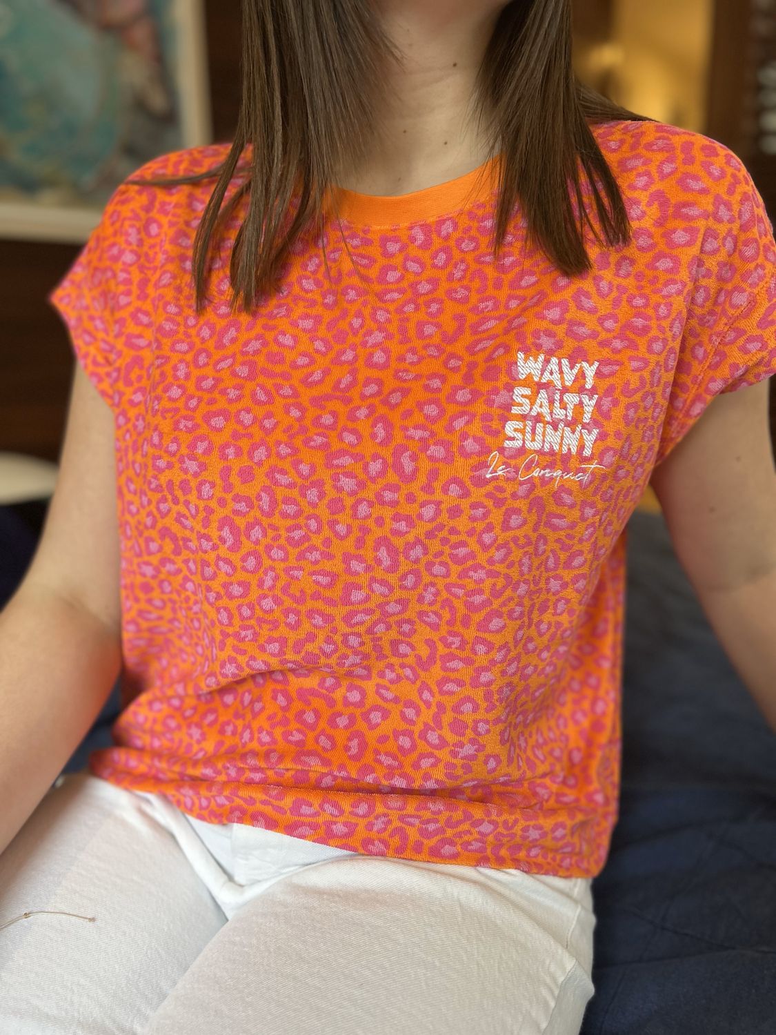 T-SHIRT EPONGE TALIA LEO &quot;WAVY LE CONQUET&quot;