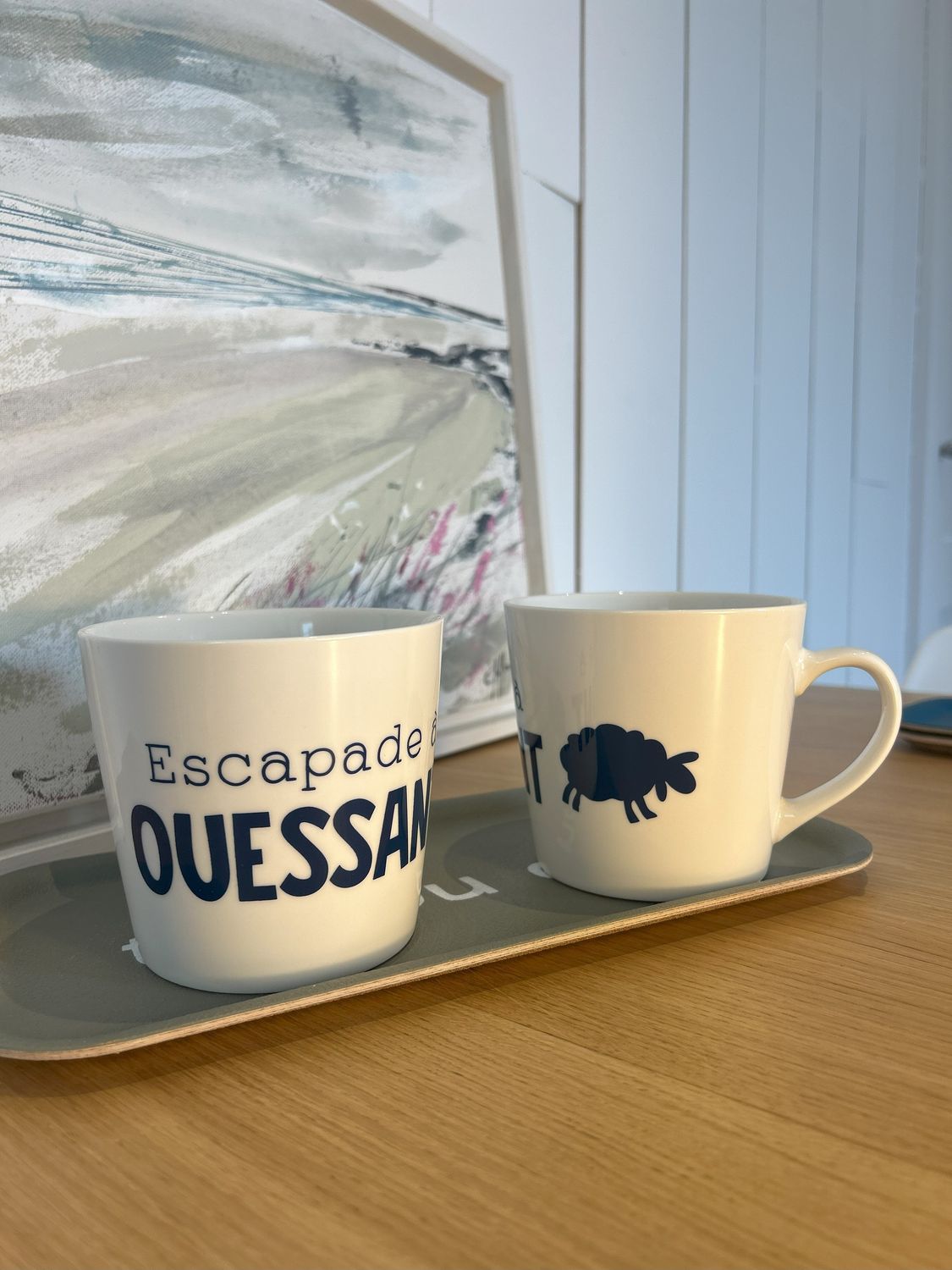 MUG DEJEUNER &quot;ESCAPADE A OUESSANT&quot;