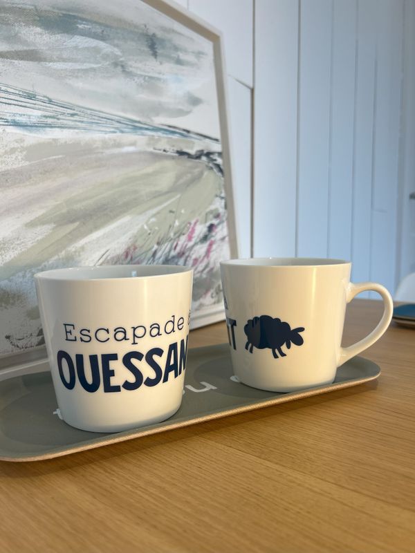 MUG DEJEUNER &quot;ESCAPADE A OUESSANT&quot;