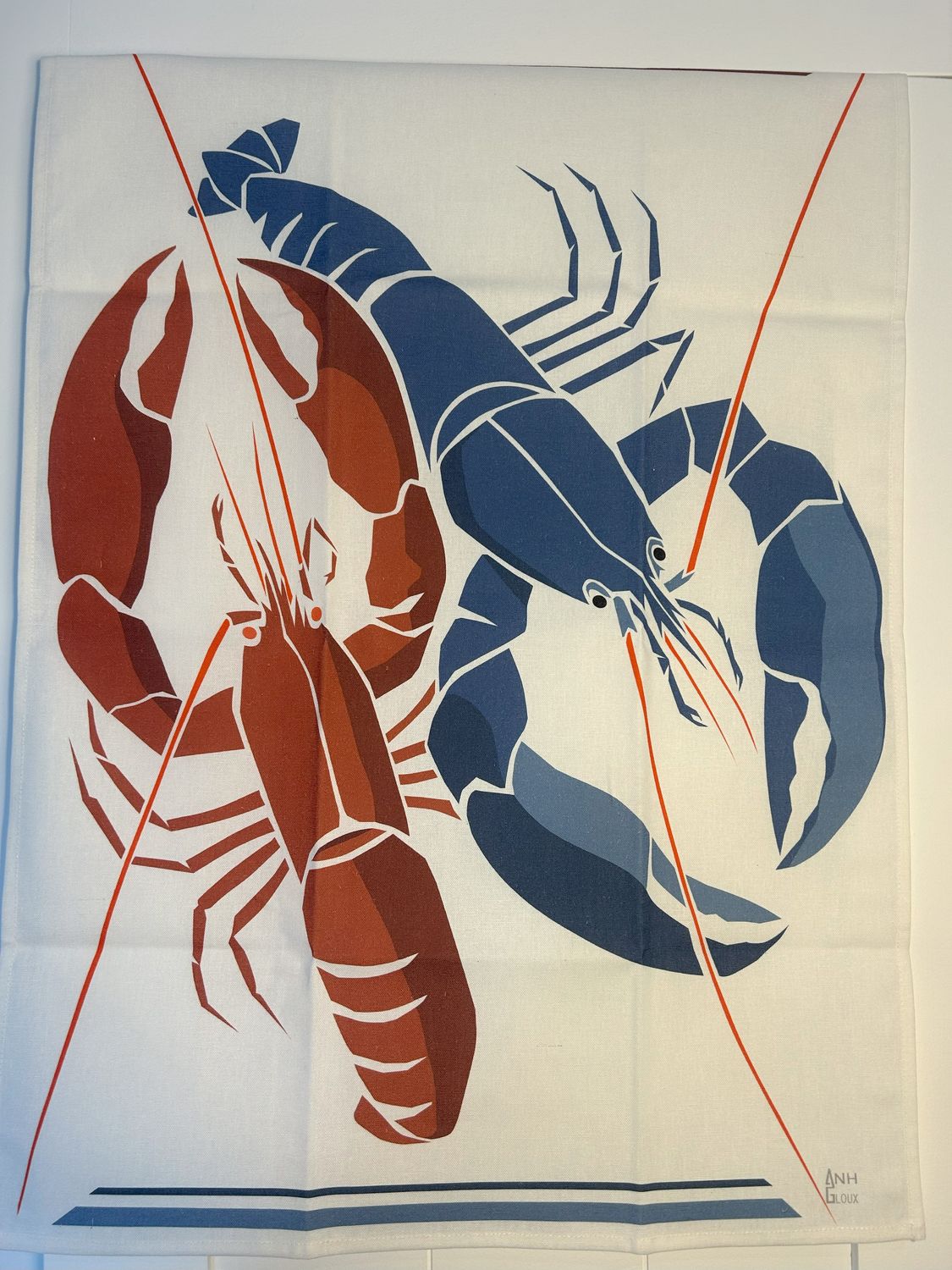 TORCHON &quot;DUO DE HOMARD&quot;