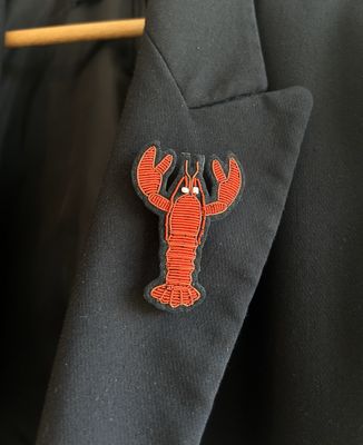 BROCHE HOMARD ORANGE
