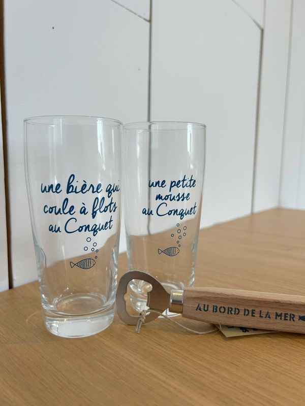 VERRES A BIERE X4 &quot;LE CONQUET&quot;