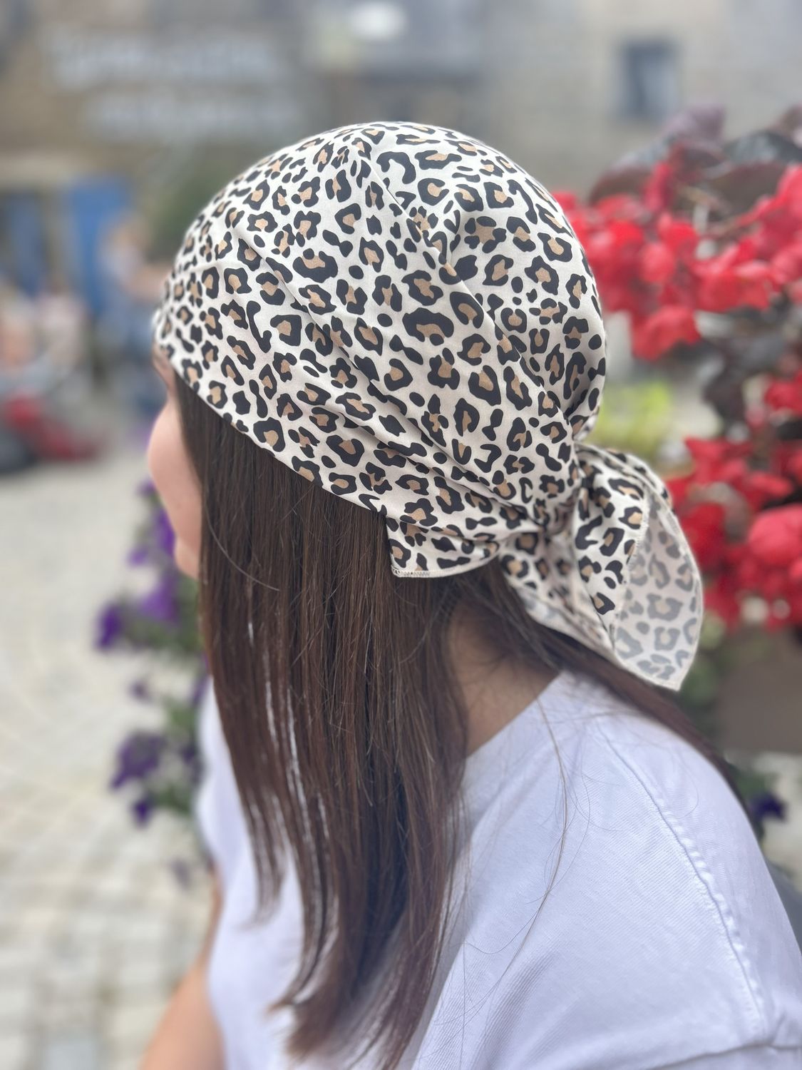FOULARD FELIX LEOPARD CAMEL
