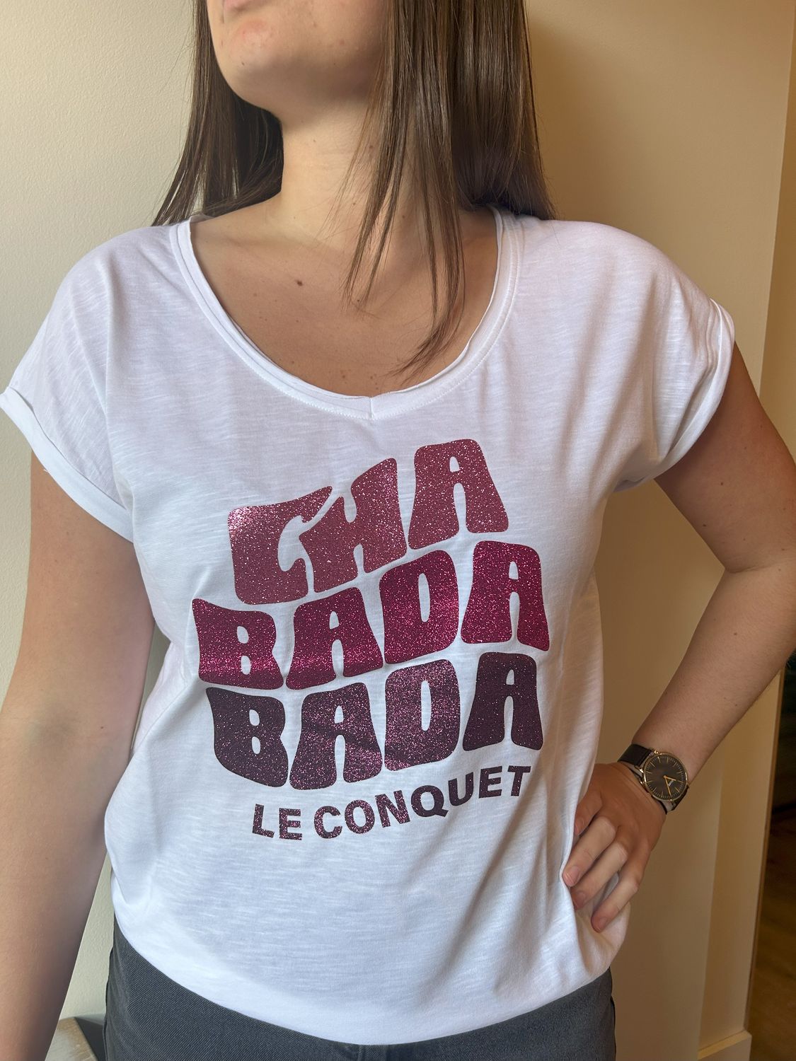 T-SHIRT TAL &quot;CHABADABADA LE CONQUET&quot;