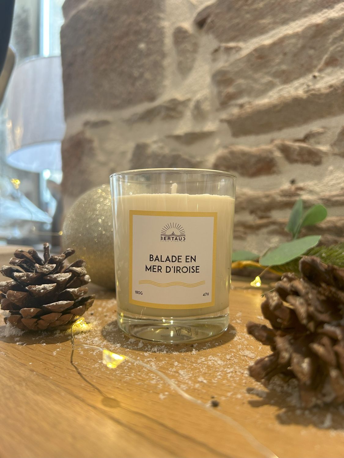BOUGIE PERSONNALISÉE &quot;BALADE EN MER D&#39;IROISE&quot;