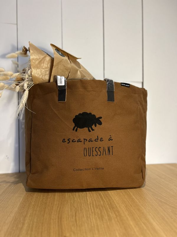 SAC COTON/CUIR PERSONNALISÉ "OUESSANT"