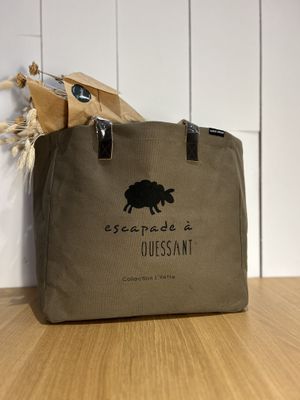 SAC COTON/CUIR PERSONNALISÉ "OUESSANT" SAC COTON/CUIR PERSONNALISÉ "OUESSANT"