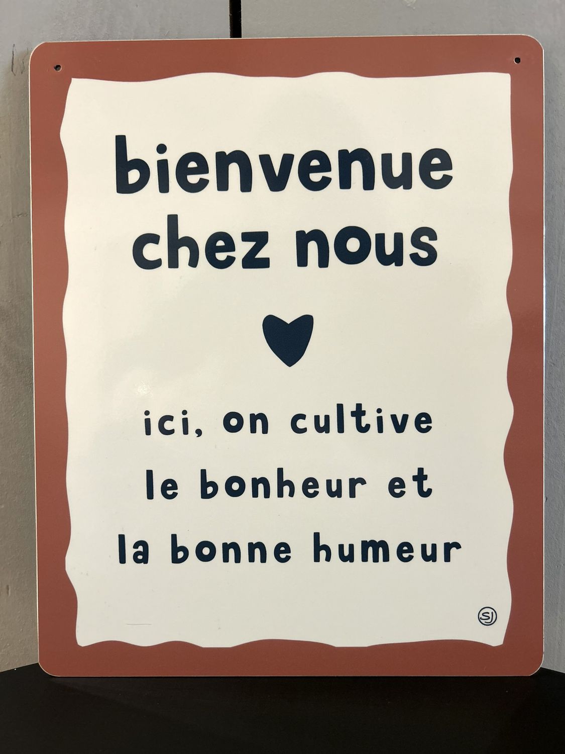 PLAQUE PERSONNALISÉE &quot;BIENVENUE CHEZ NOUS&quot;