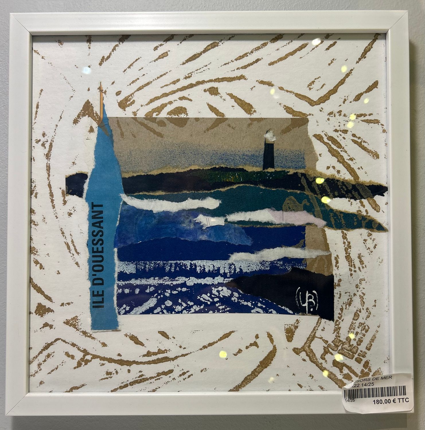 CADRE "ÎLE D'OUESSANT" - TRÉSOR DE MER 22X22 CADRE "ÎLE D'OUESSANT" - TRÉSOR DE MER 22X22