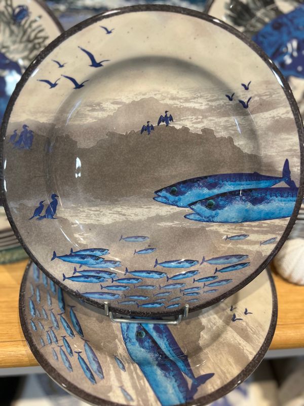 ASSIETTE DE TABLE MAQUEREAU MELAMINE