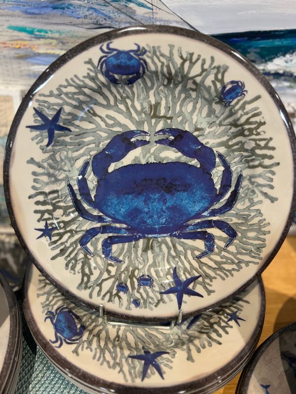 ASSIETTE DE TABLE CRABE MELAMINE