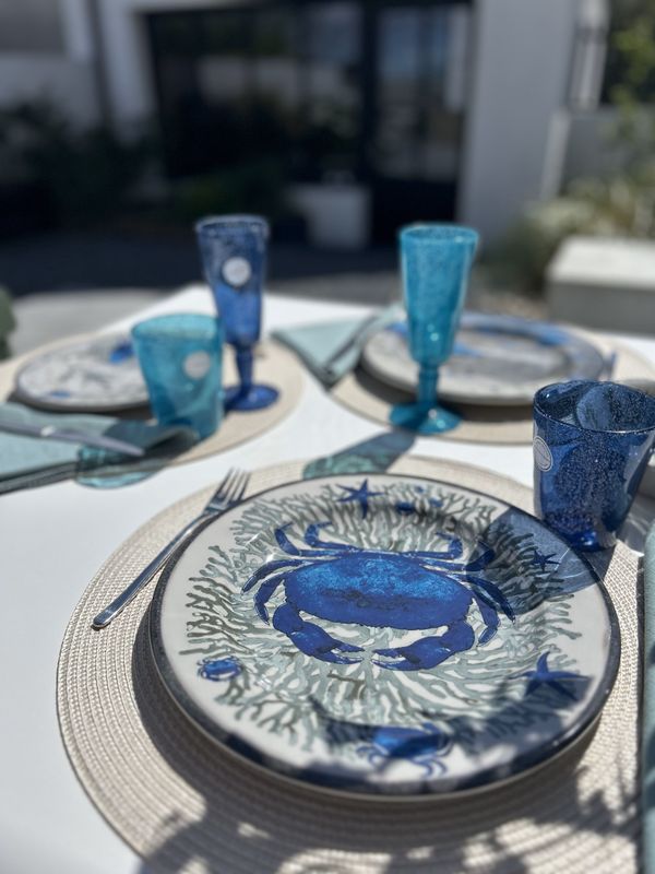 ASSIETTE DE TABLE CRABE MELAMINE