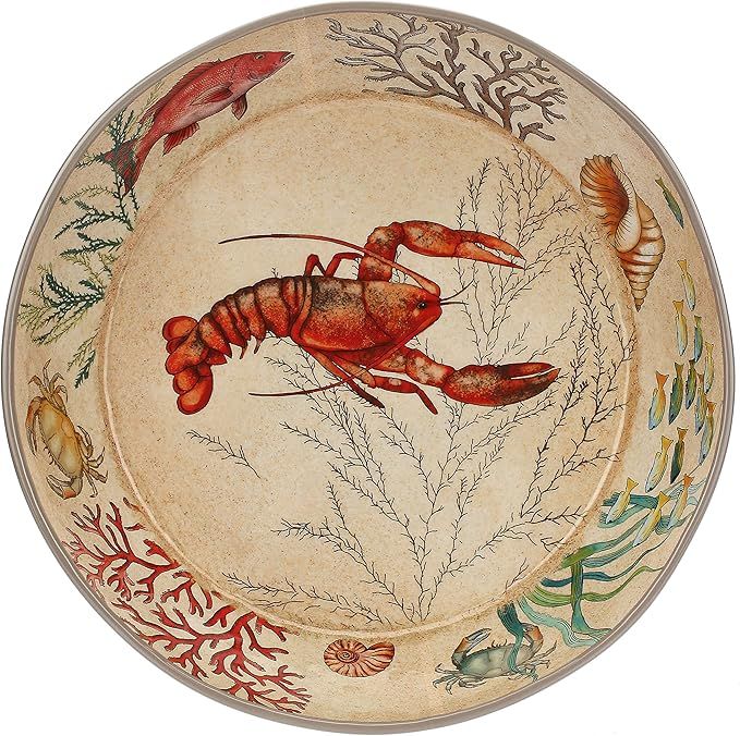 PLAT À SPAGHETTI 37CM - FONDS MARINS