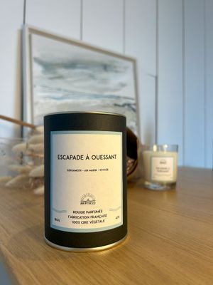BOUGIE PERSONNALISÉE "ESCAPADE A OUESSANT"