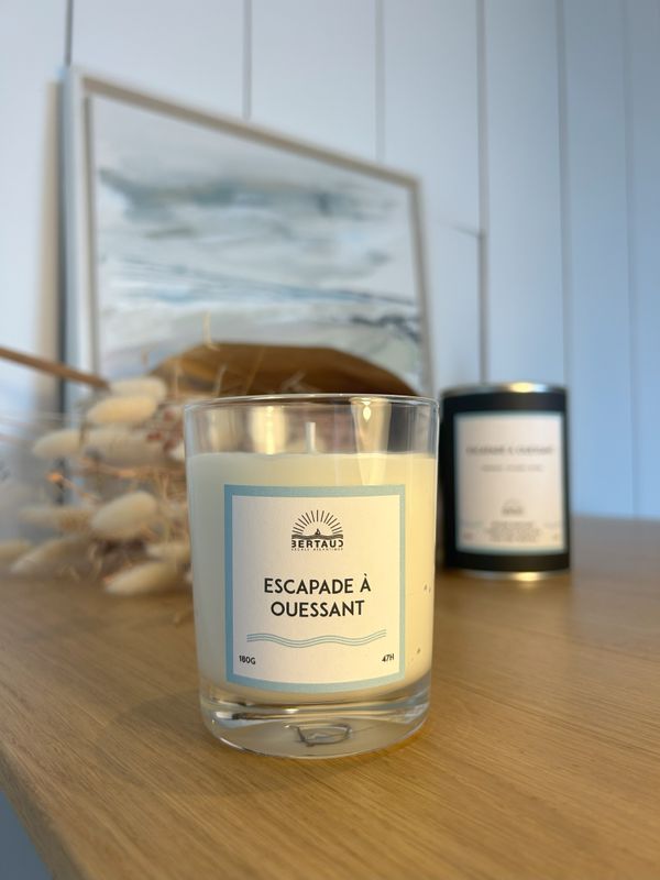 BOUGIE PERSONNALISÉE "ESCAPADE A OUESSANT"