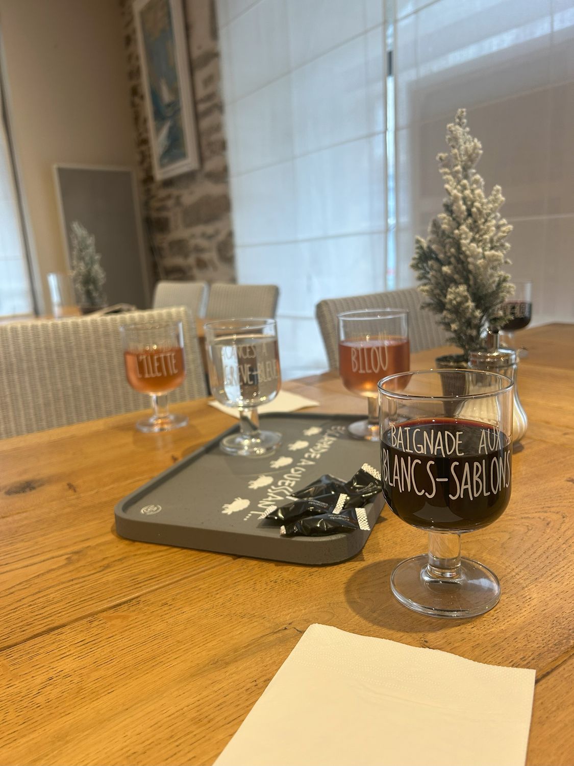 VERRES À PIED X6 PERSONNALISÉS "PLAGES DU CONQUET"