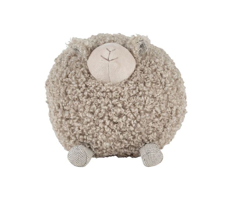 PELUCHE MOUTON SHAGGY GRIS 20X20