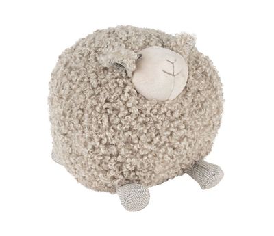 PELUCHE MOUTON SHAGGY GRIS 20X20