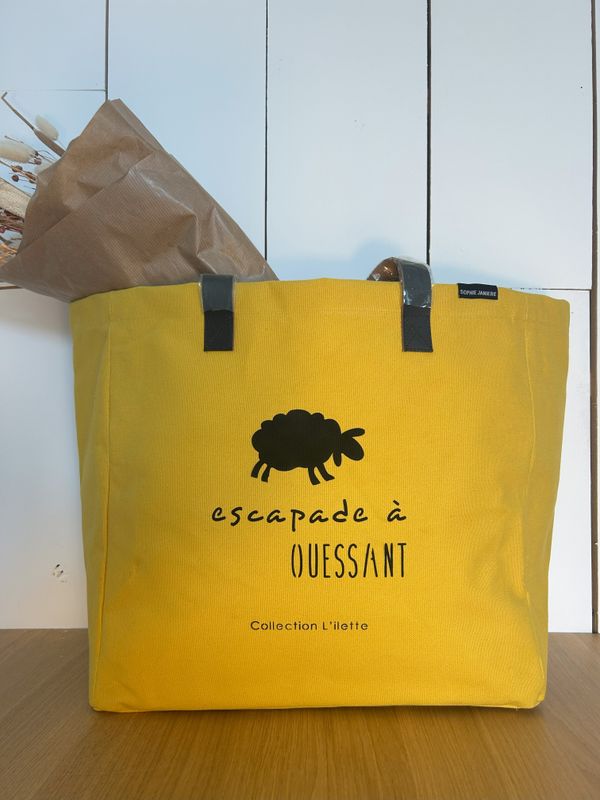 SAC COTON/CUIR PERSONNALISÉ "OUESSANT"