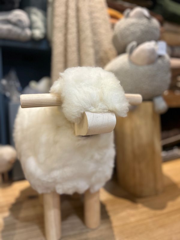 TABOURET MOUTON GM NATUREL