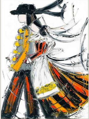 TORCHON "NOCE BRETONNE ORANGE" - FRED