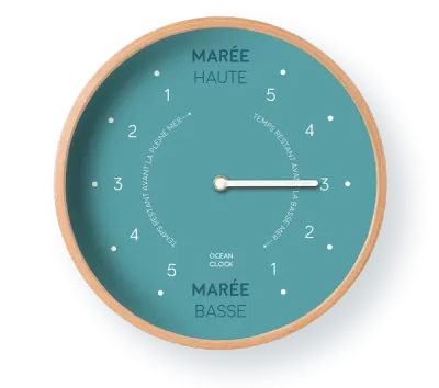 HORLOGE DES MARÉES - TURQUOISE