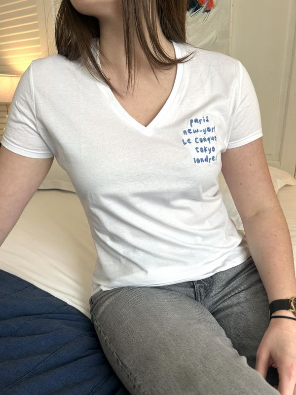 T-SHIRT FEMME "PARIS NY LE CONQUET"