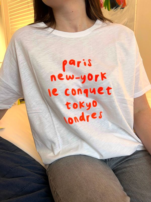 T-SHIRT FEMME "PARIS NY LE CONQUET"