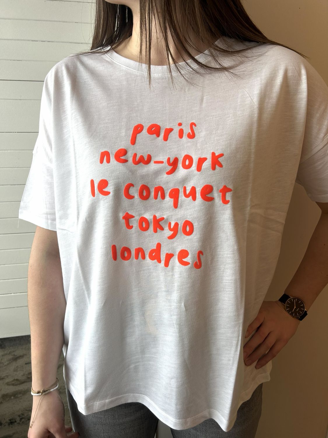 T-SHIRT FEMME "PARIS NY LE CONQUET"
