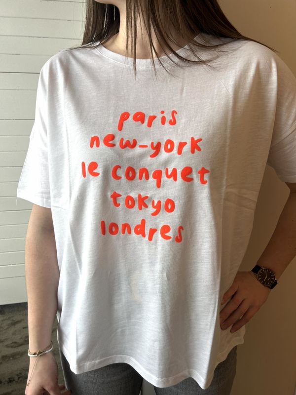 T-SHIRT FEMME "PARIS NY LE CONQUET"