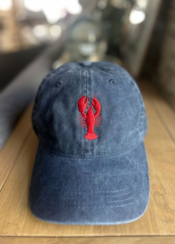 CASQUETTE DELAVÉE MARINE "HOMARD ROUGE" CASQUETTE DELAVÉE MARINE "HOMARD ROUGE"