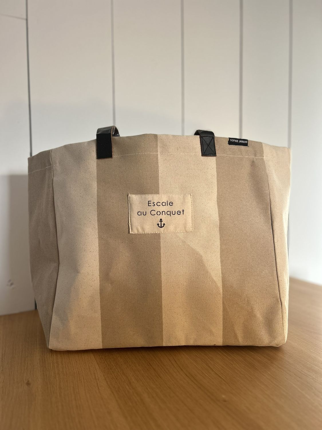 SAC PERSONNALISÉ À RAYURES "ESCALE AU CONQUET" SAC PERSONNALISÉ À RAYURES "ESCALE AU CONQUET"